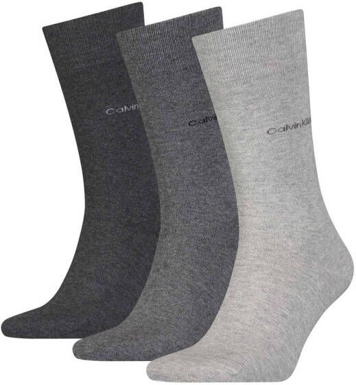Calvin Klein sokken met logo set van 3 grijs