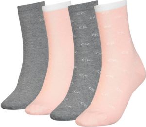 Calvin Klein sokken set van 4 roze grijs
