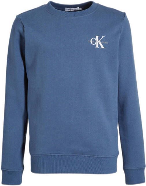 Calvin Klein sweater met logo blauw