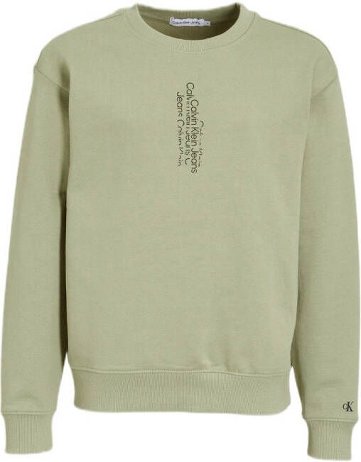 Calvin Klein sweater met logo groen