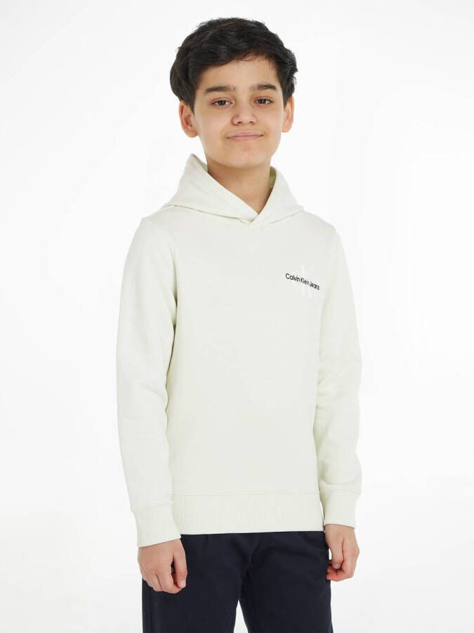 Calvin Klein unisex hoodie met logo licht mintgroen Sweater Logo 116