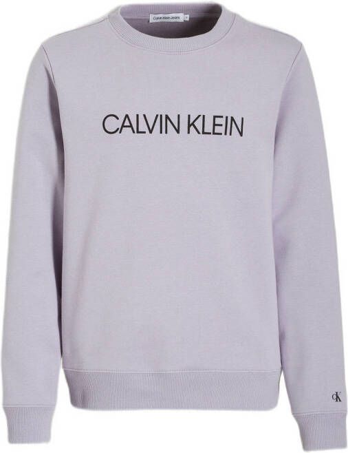 Calvin Klein sweater met logo lila