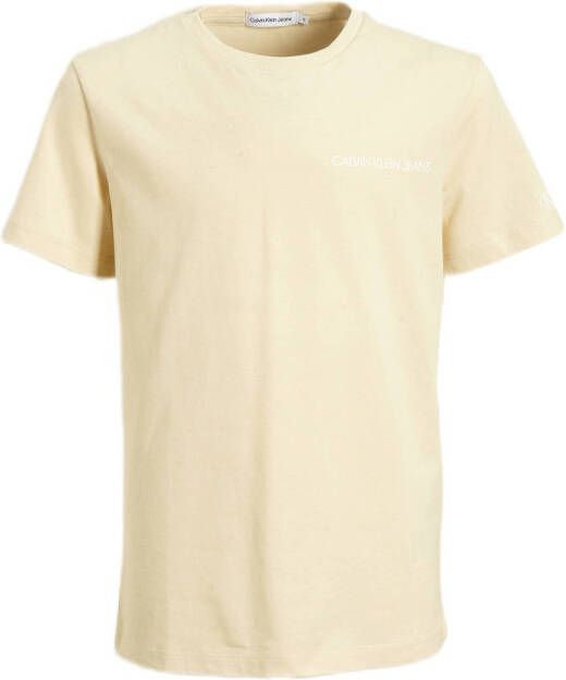 Calvin Klein T-shirt met biologisch katoen beige