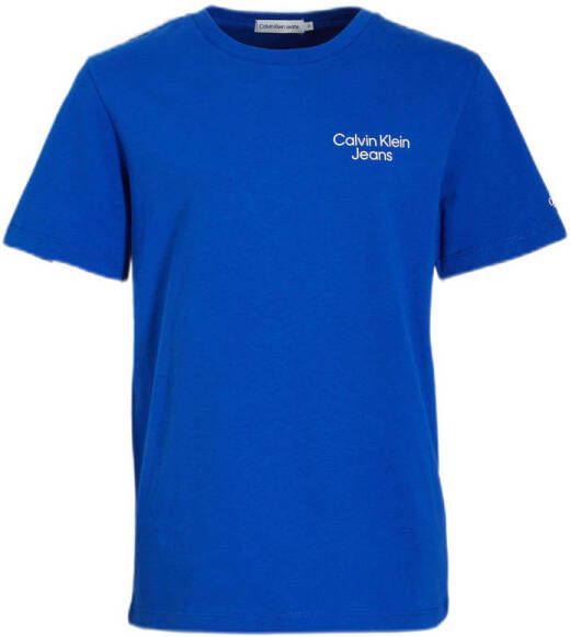 Calvin Klein T-shirt met biologisch katoen blauw