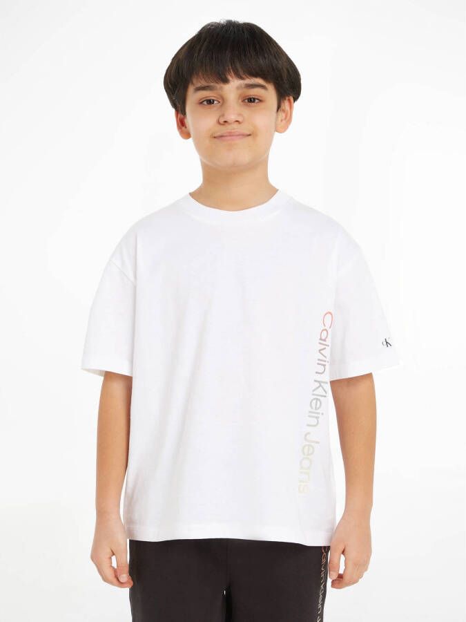 Calvin Klein T-shirt met biologisch katoen wit Logo 152