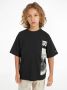 Calvin Klein T-shirt met biologisch katoen zwart Jongens Katoen (biologisch) Ronde hals 164 - Thumbnail 1