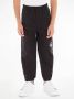 Calvin Klein tapered fit broek met logo zwart Jongens Stretchkatoen Logo 128 - Thumbnail 1