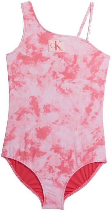 Calvin Klein tie-dye badpak roze