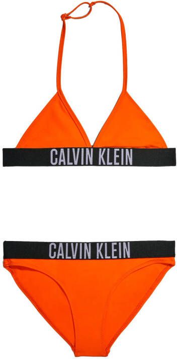 Calvin Klein triangel bikini oranje Meisjes Gerecycled polyamide (duurzaam) 128 140