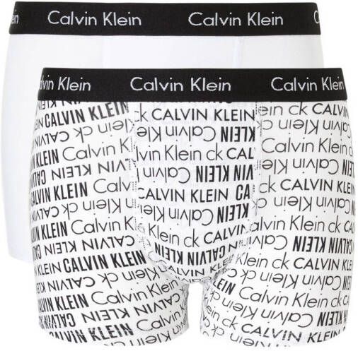 Calvin Klein UNDERWEAR boxershort set van 2 wit zwart Jongens Katoen 128-134
