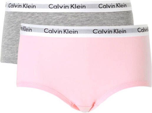Calvin Klein UNDERWEAR shorts set van 2 roze grijs