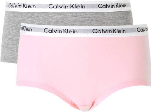 Calvin Klein UNDERWEAR shorts set van 2 roze grijs
