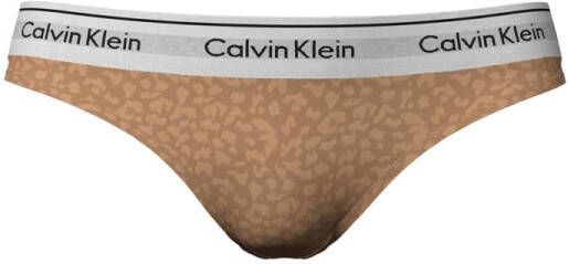Calvin Klein UNDERWEAR string met panterprint beige