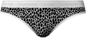 Calvin Klein UNDERWEAR string met panterprint grijs zwart
