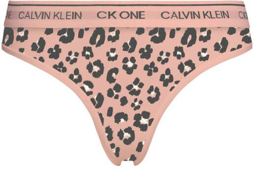 Calvin Klein UNDERWEAR string met panterprint roze