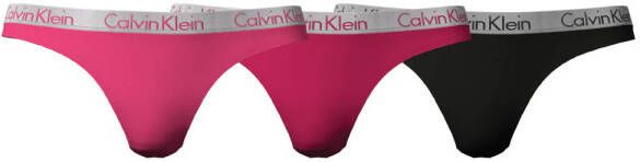 Calvin Klein UNDERWEAR string (set van 3) roze zwart