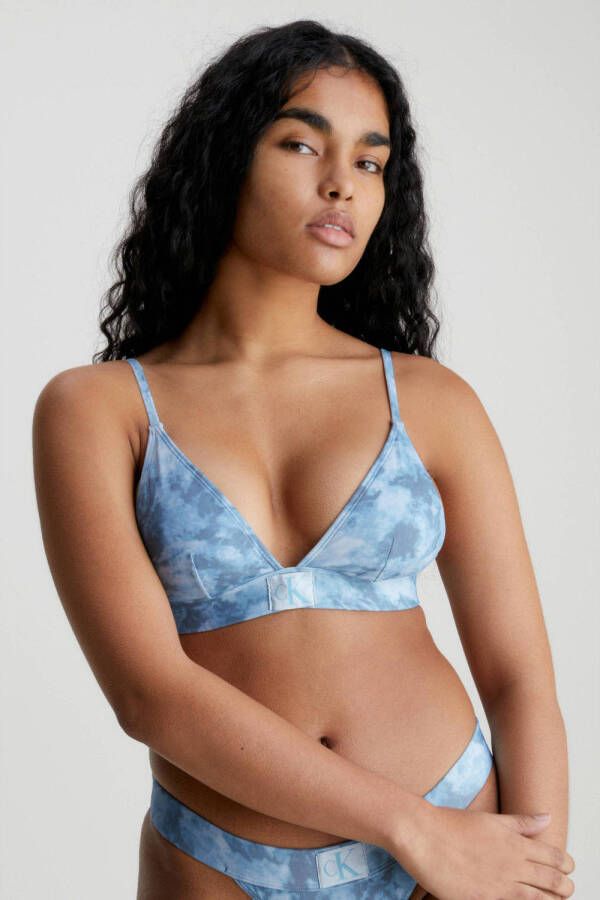 Calvin Klein voorgevormde triangel bikinitop lichtblauw