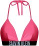 Calvin Klein voorgevormde triangel bikinitop met ribstructuur fuchsia - Thumbnail 1