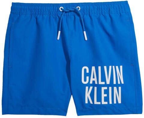 Calvin Klein zwemshort blauw Jongens Gerecycled polyester (duurzaam) Logo 128 140