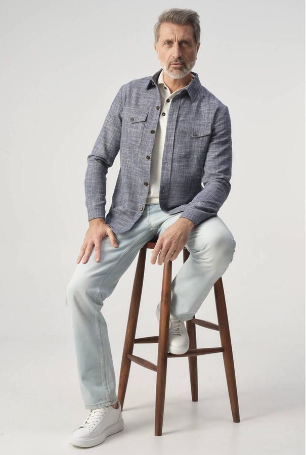 Campbell overshirt blauw - Foto 2