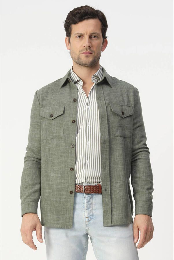 Campbell overshirt groen