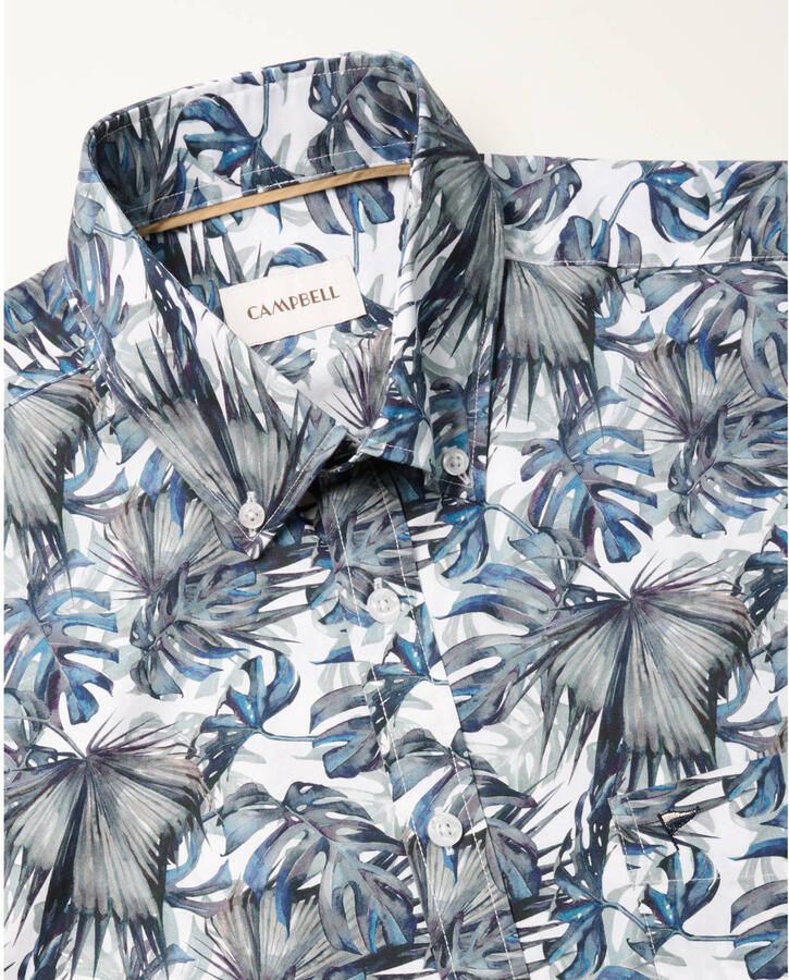 Campbell regular casual overhemd donkerblauw - Foto 2