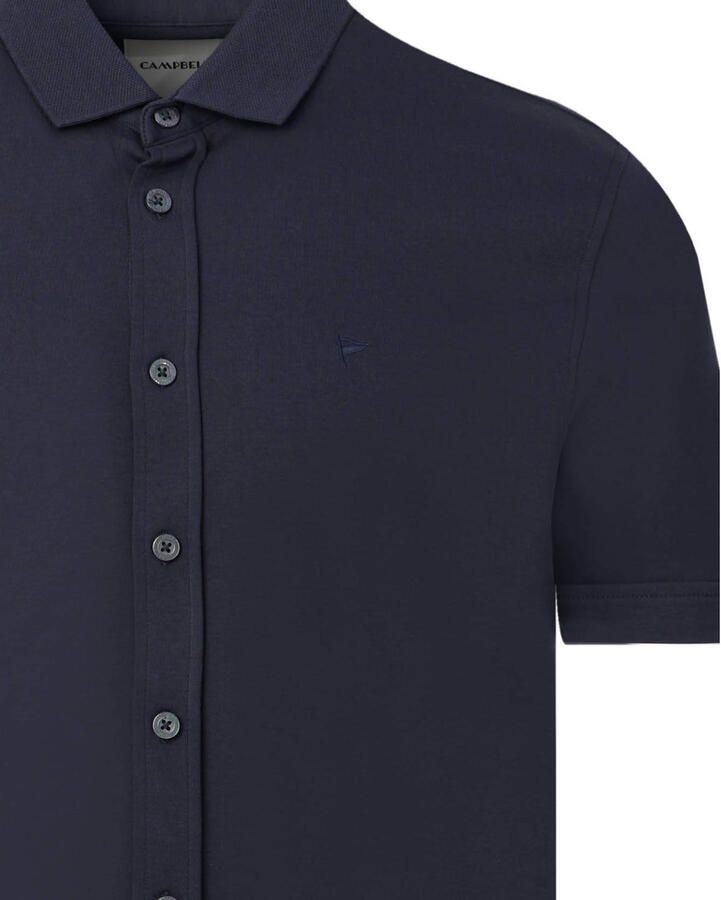 Campbell regular casual overhemd donkerblauw - Foto 2