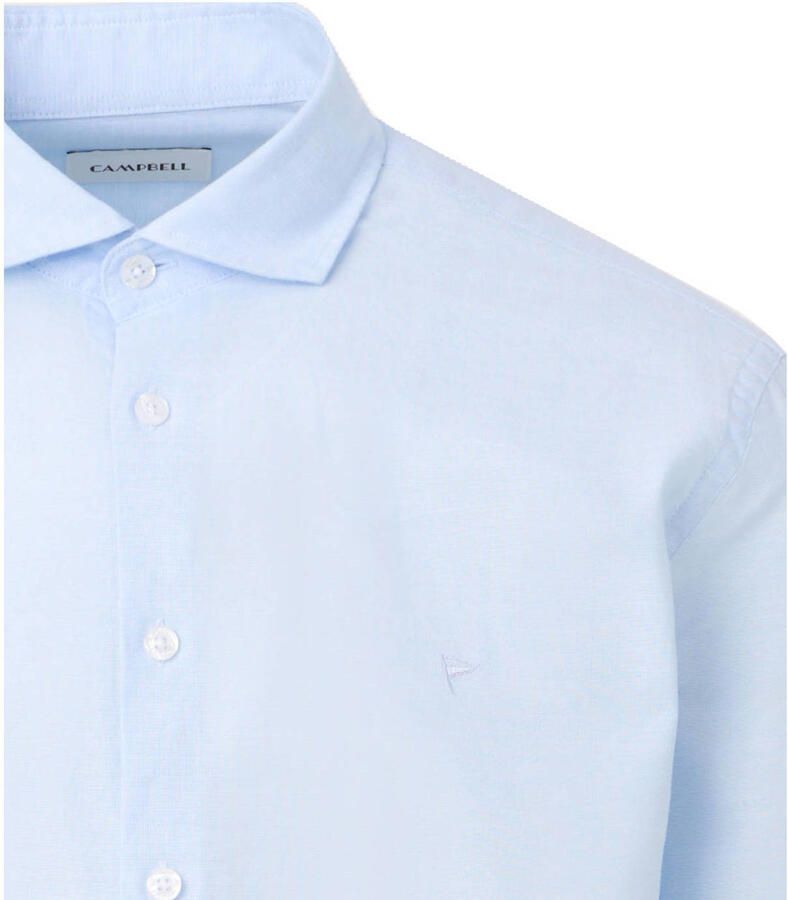 Campbell regular casual overhemd lichtblauw - Foto 2