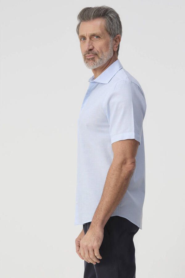 Campbell regular casual overhemd lichtblauw - Foto 3
