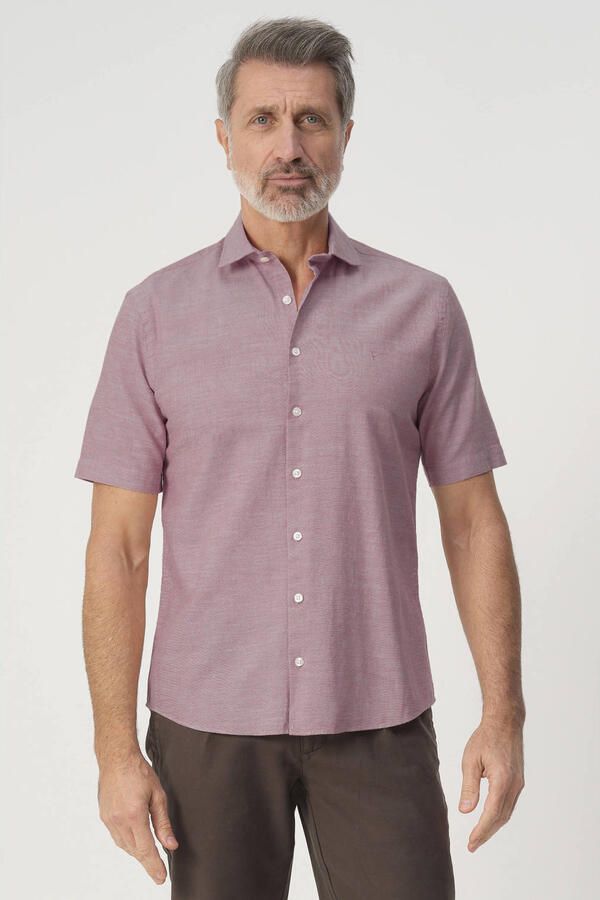 Campbell regular casual overhemd roze