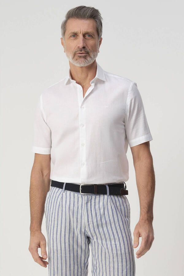 Campbell regular casual overhemd wit