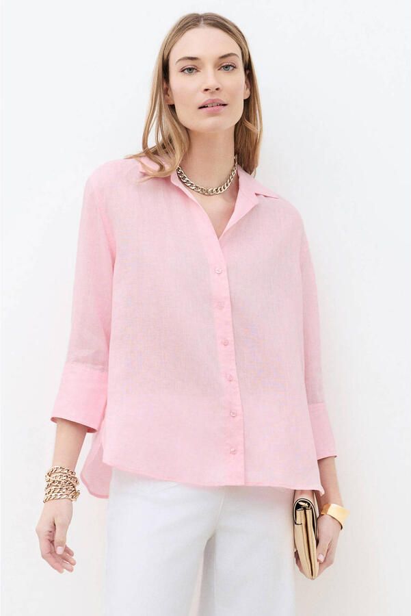 Caroll blouse met linnen