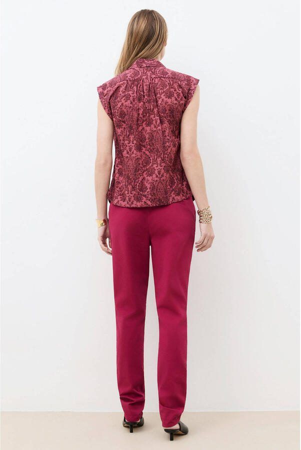 Caroll blouse met paisley print oudroze - Foto 2