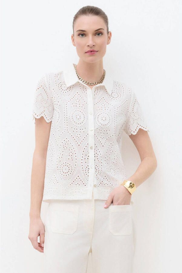 Caroll blouse wit broderie