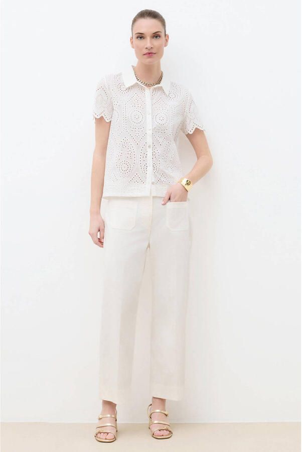 Caroll blouse wit broderie - Foto 3