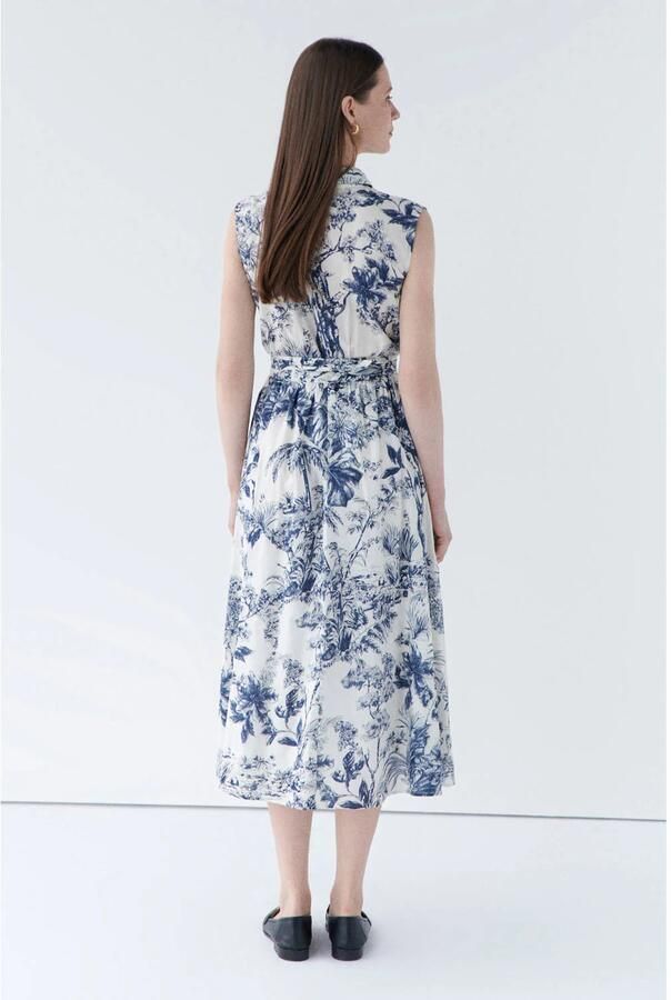 Caroll blousejurk marineblauw - Foto 2
