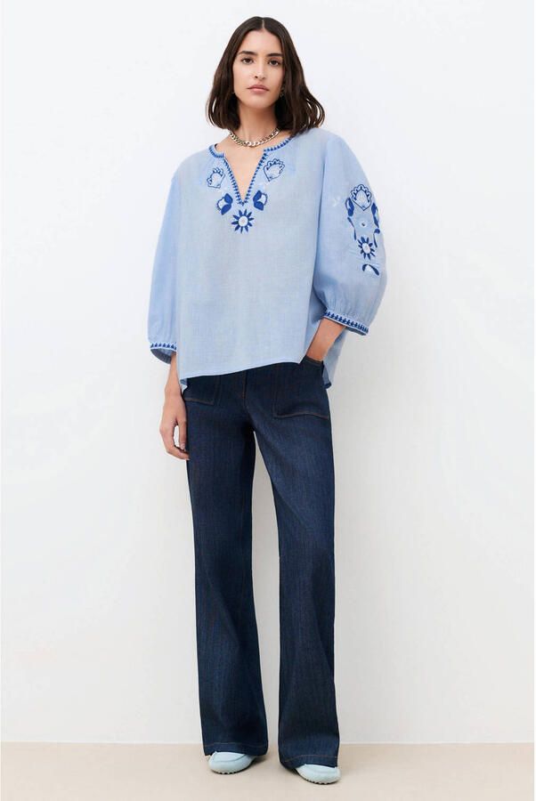 Caroll blousetop blauw - Foto 3