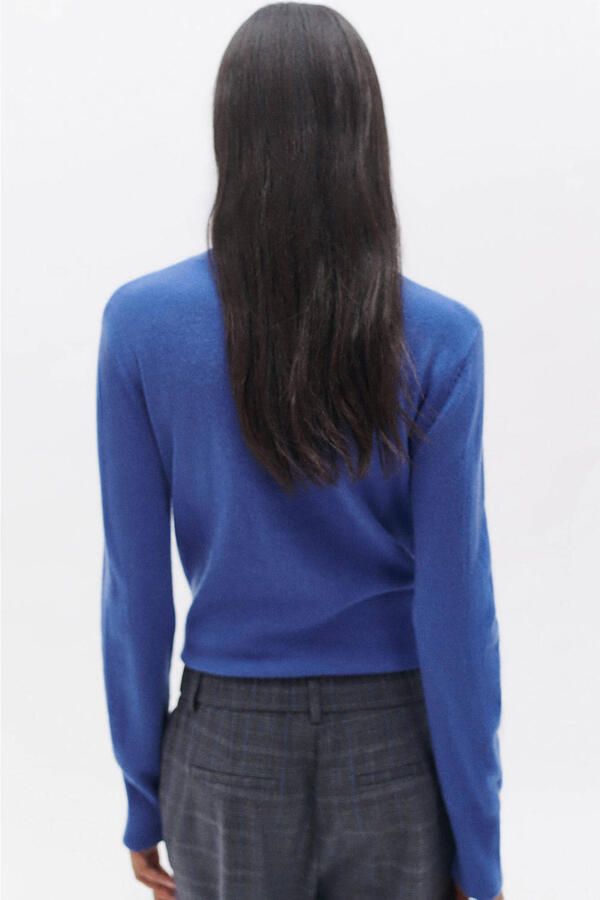 Caroll coltrui van kasjmier blauw fijn gebreid - Foto 2