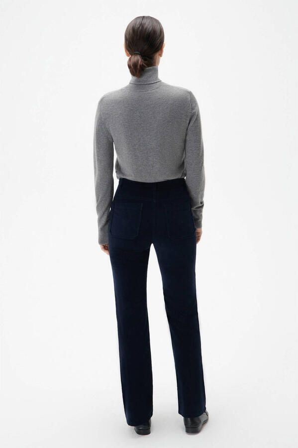 Caroll corduroy bootcut high waist broek donkerblauw - Foto 3