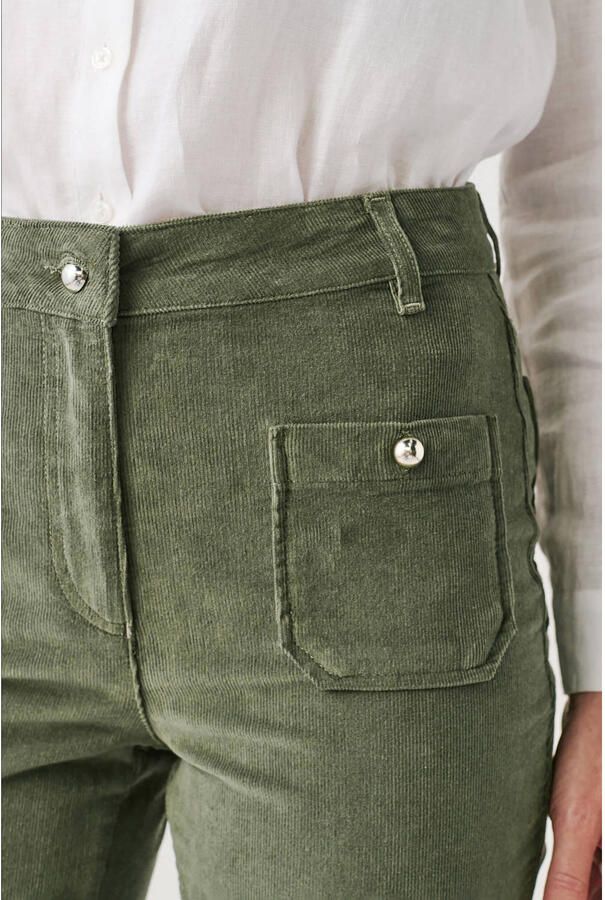 Caroll corduroy bootcut high waist broek kaki - Foto 2