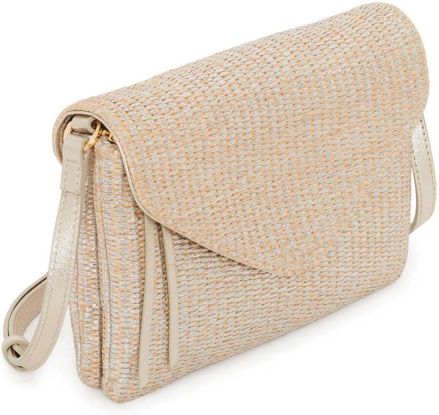 Caroll crossbody tas naturel zilverkleurig - Foto 2