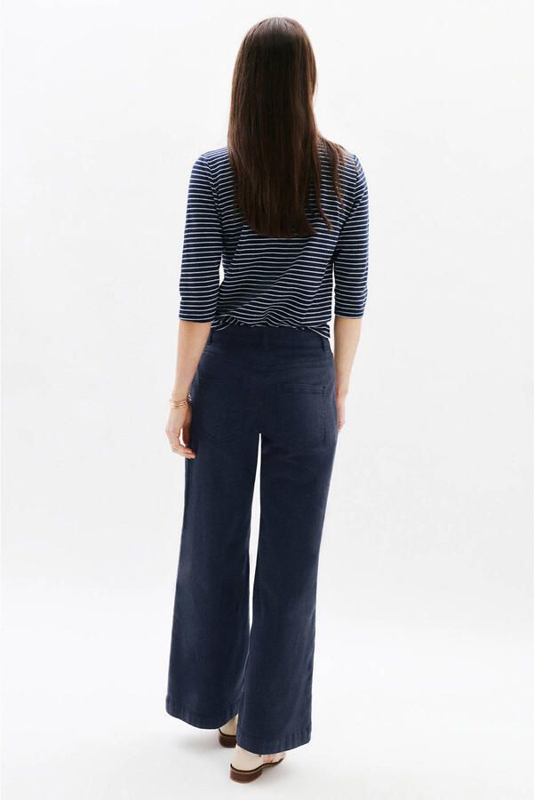 Caroll denim cropped broek met bootcut marineblauw - Foto 2