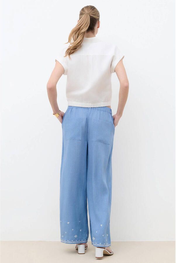 Caroll gebloemde blouse met linnen wit - Foto 3