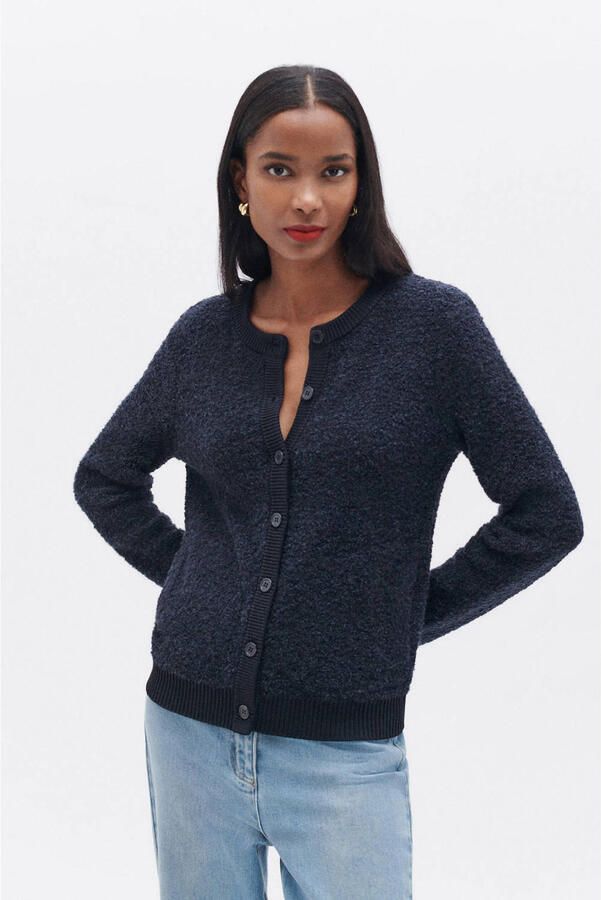 Caroll gebreid vest donkerblauw