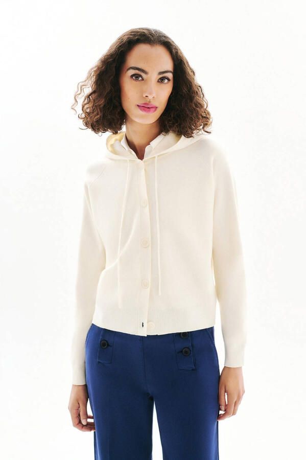 Caroll gebreid vest ecru