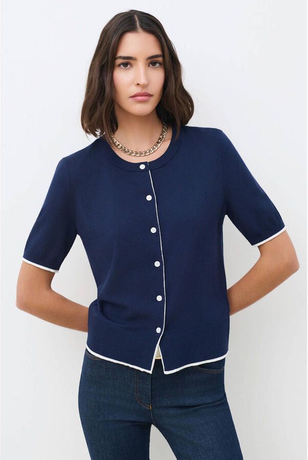 Caroll gebreid vest marineblauw