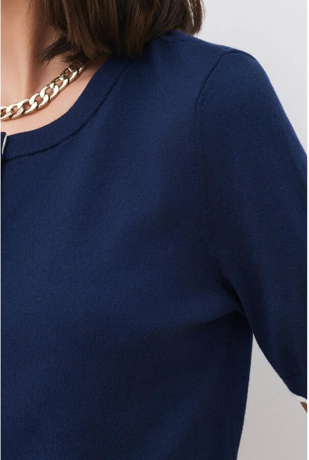 Caroll gebreid vest marineblauw - Foto 2