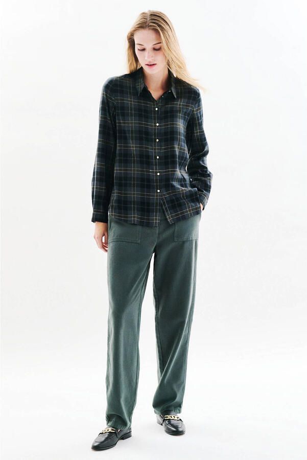 Caroll geruit blouse antraciet - Foto 3