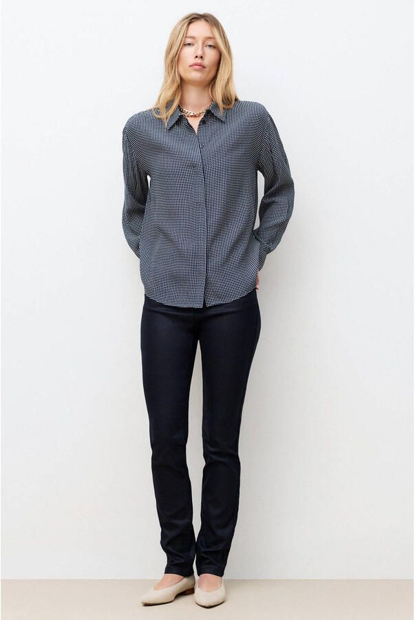 Caroll geruit blouse marineblauw - Foto 3