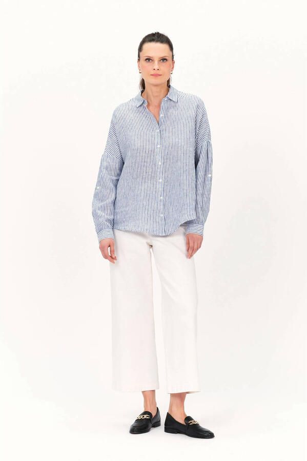 Caroll gestreepte blouse lichtblauw - Foto 3